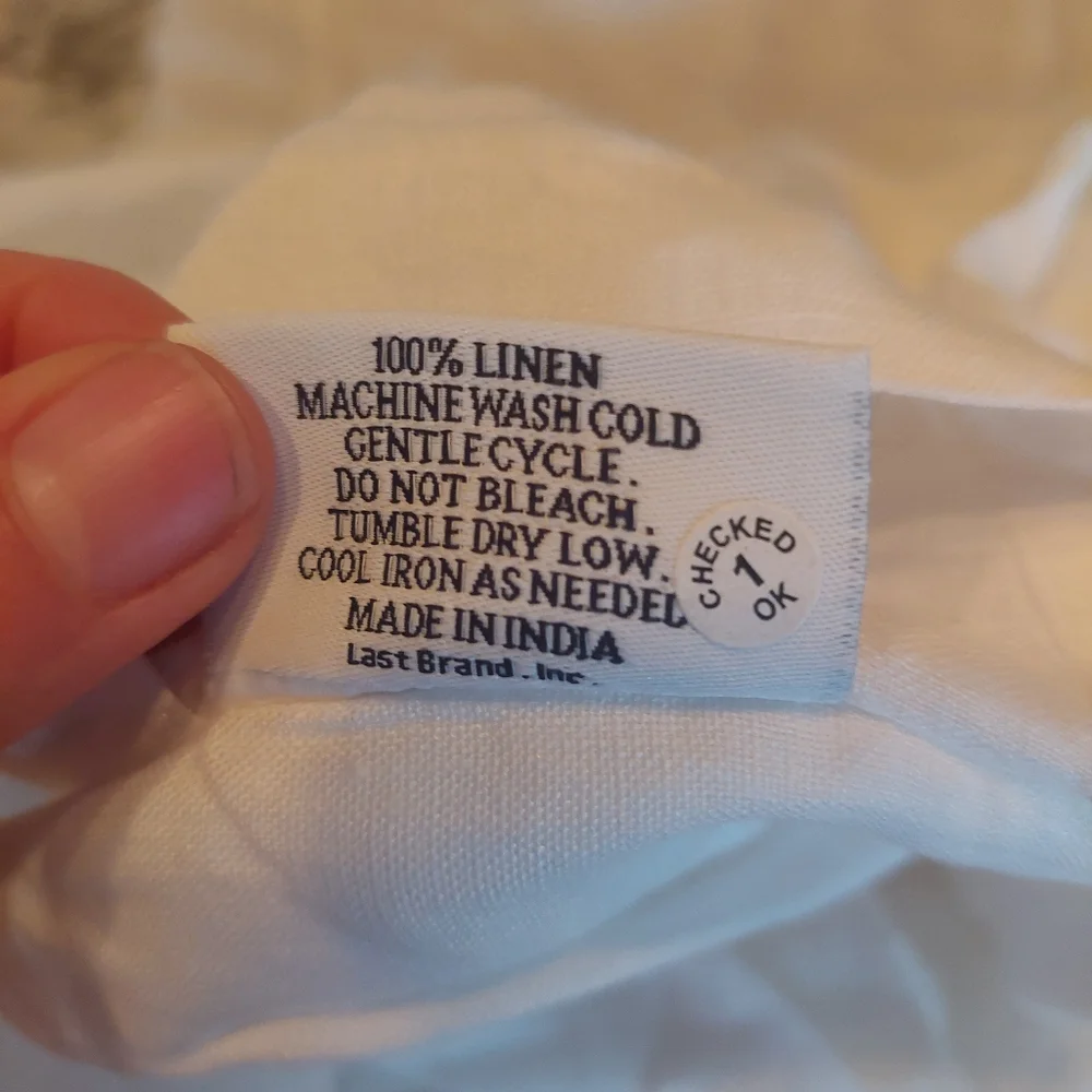 Quince Linen White Flange Standard Shams! Set Of 2 (N34) - Picture 10 of 11